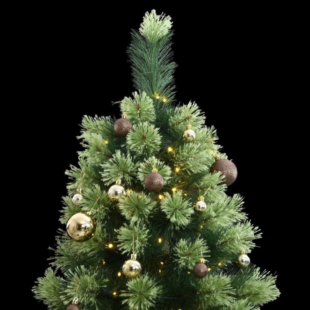 vidaXL Árvore Natal artificial articulada 150 luzes LED e bolas 120 cm