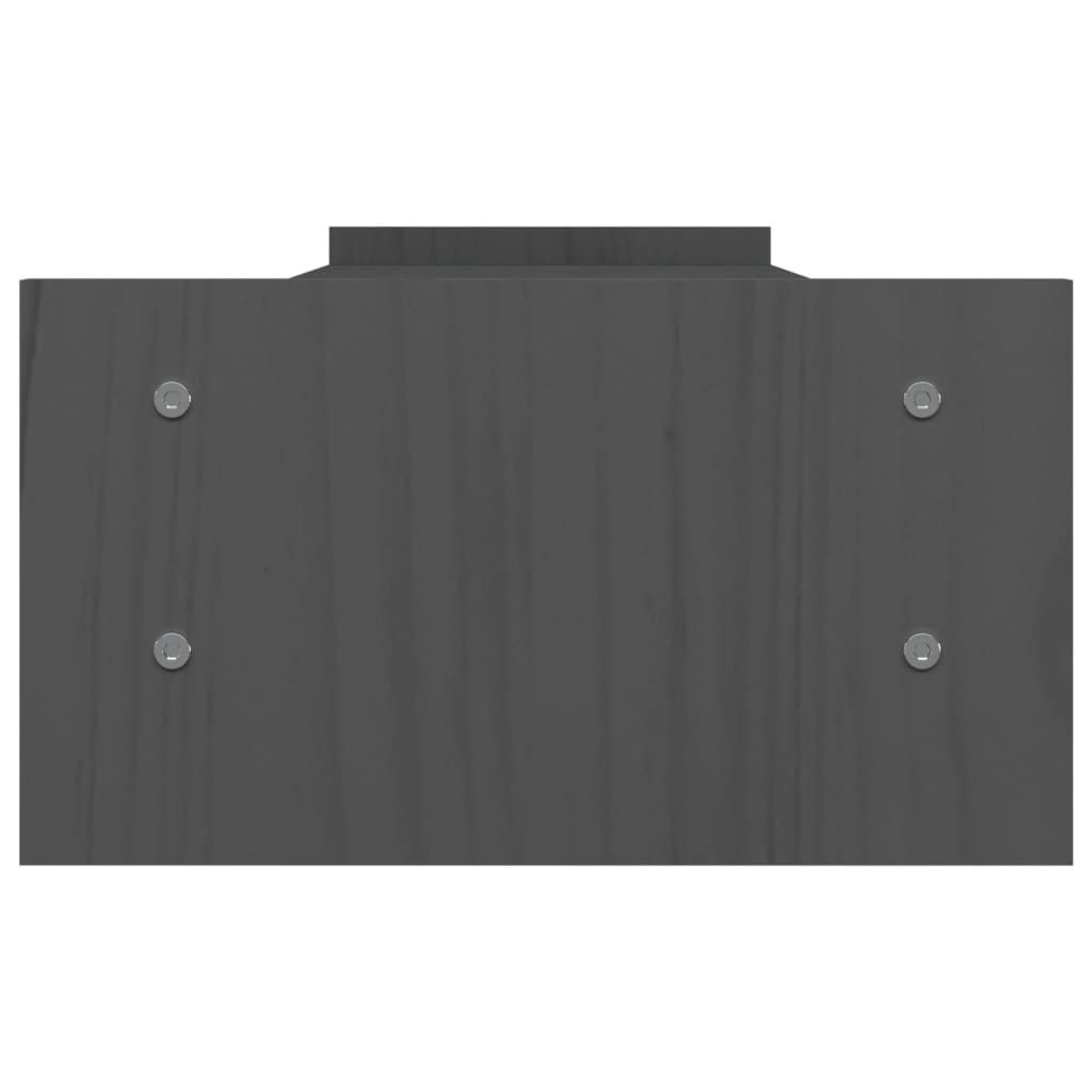 vidaXL Suporte para monitor 100x27x15 cm madeira de pinho maciça cinza