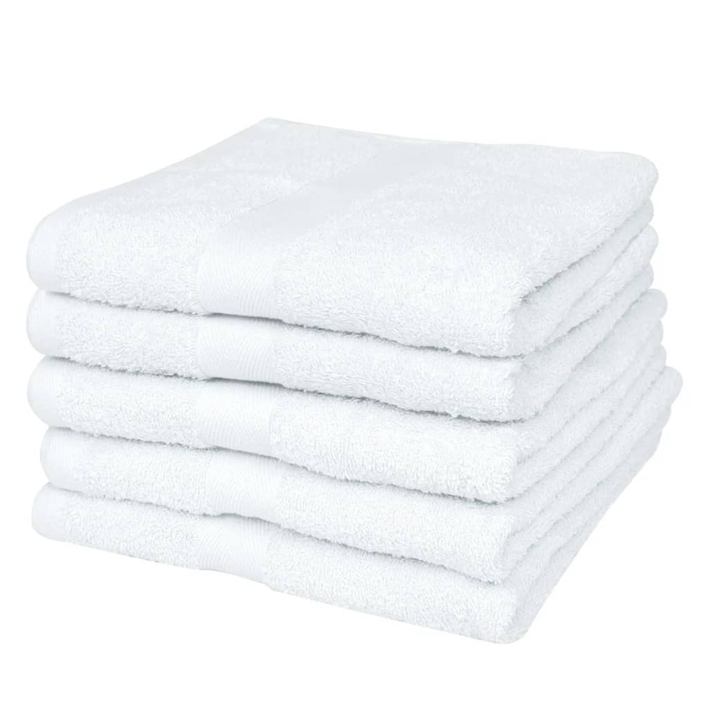 vidaXL Conjunto toalhas banho 25 pcs algodão 400 g. 100x150 cm branco
