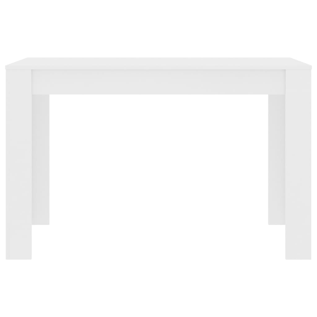 vidaXL Mesa de jantar 120x60x76 cm contraplacado branco