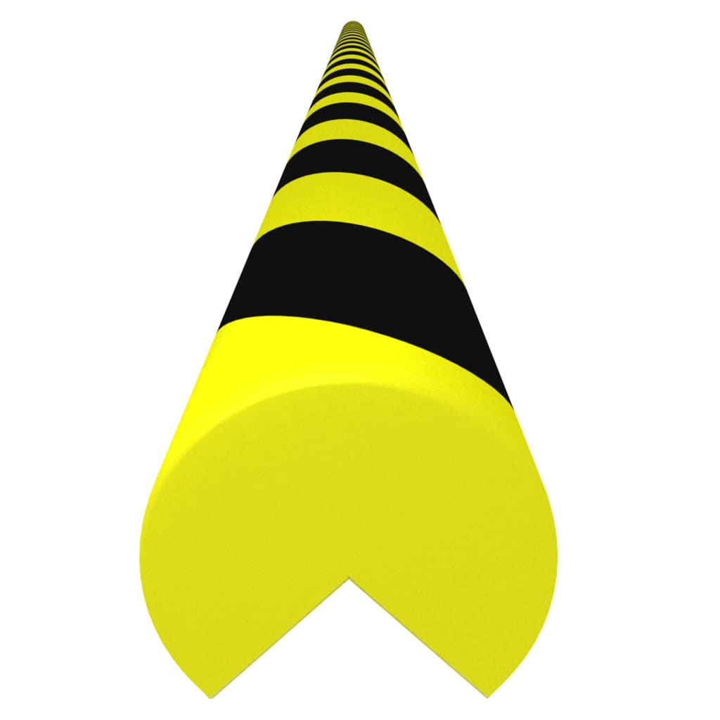 vidaXL Protetor de canto 4x4x104 cm PU amarelo e preto