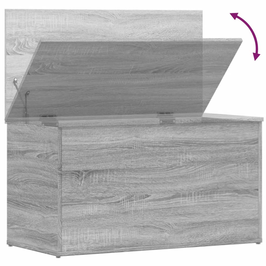 vidaXL Arca de arrumação 84x42x46 cm derivados madeira cinzento sonoma