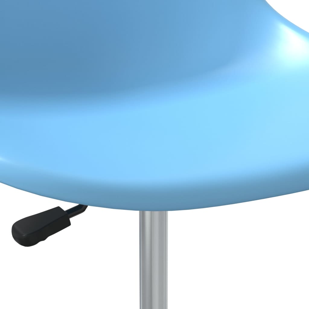 vidaXL Cadeiras de jantar giratórias 4 pcs PP azul