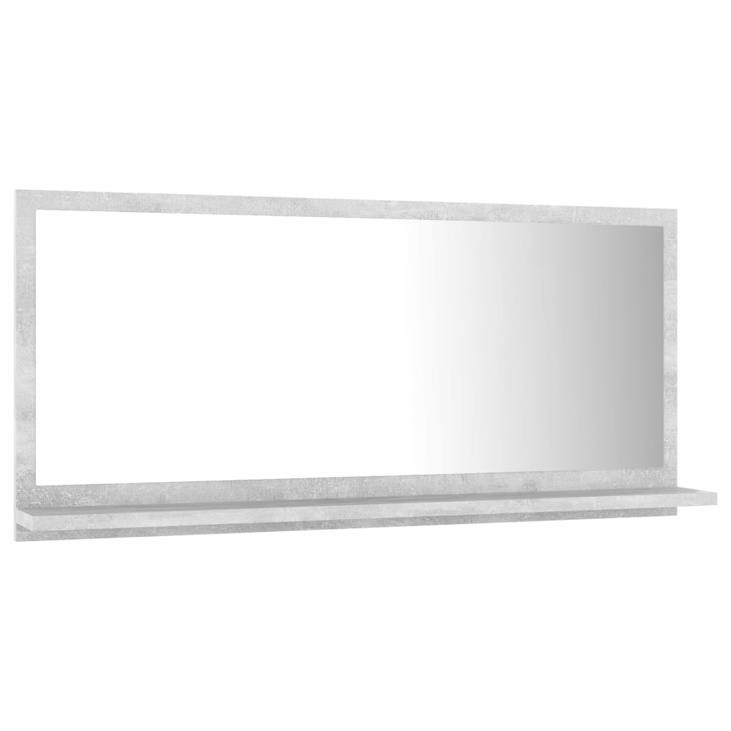 vidaXL Espelho de casa de banho 80x10,5x37 cm contrapl. cinza cimento