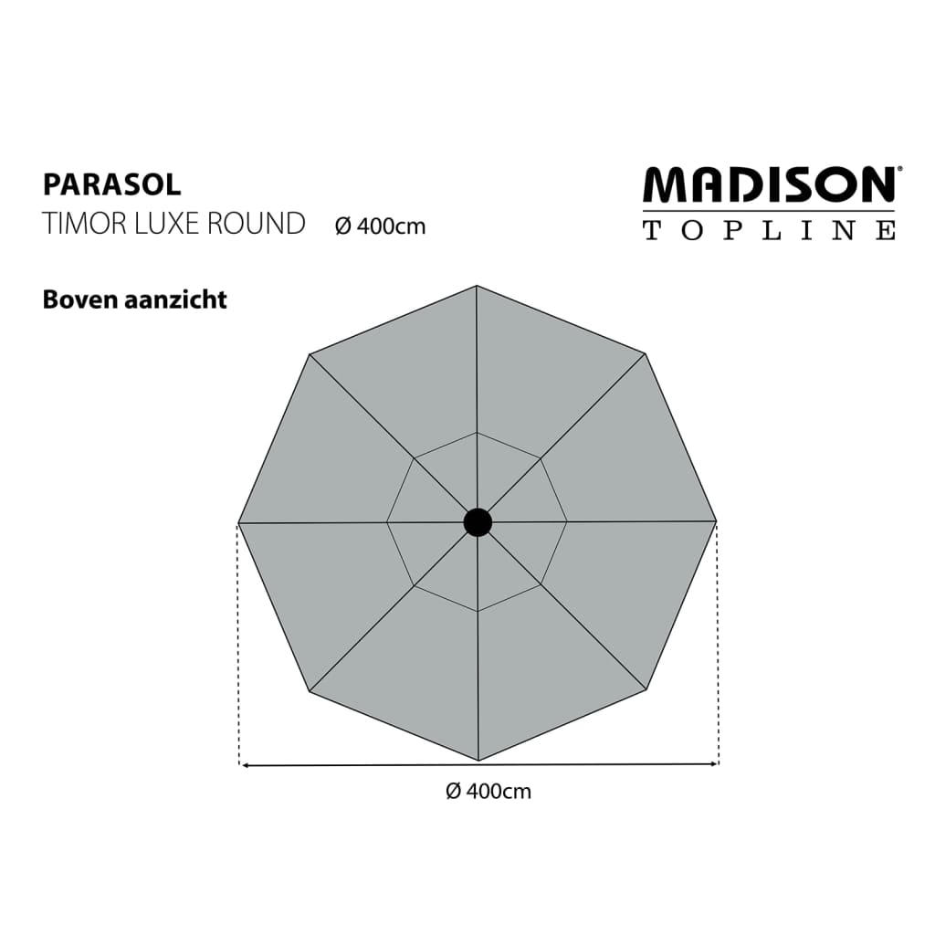 Madison Guarda-sol Timor Luxe 400 cm cru PAC8P016