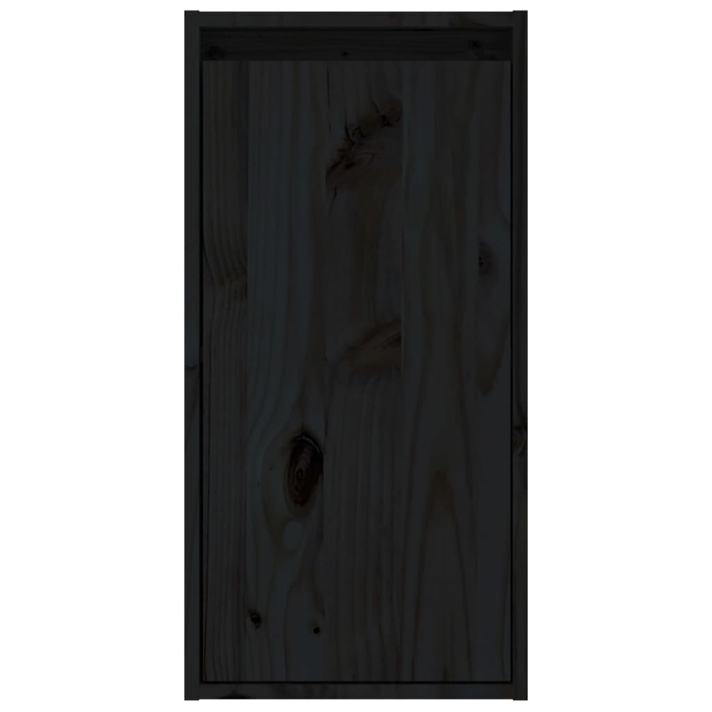 vidaXL Armário de parede 30x30x60 cm madeira de pinho maciça preto