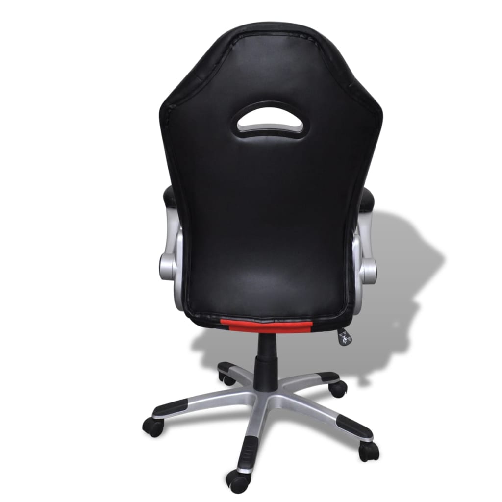Cadeira de escritório, couro artificial / Vermelho