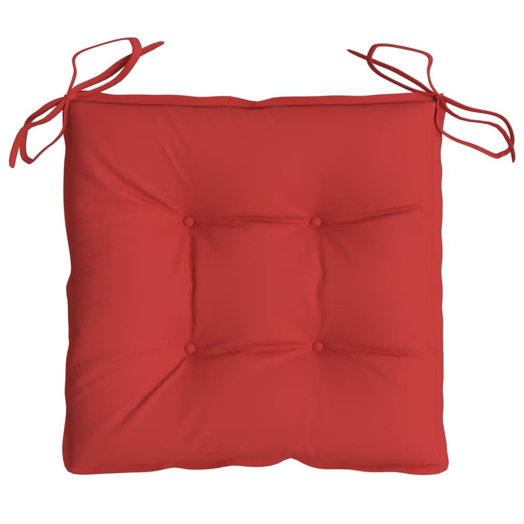 vidaXL Almofadões de cadeira 4 pcs 50x50x7 cm tecido oxford vermelho