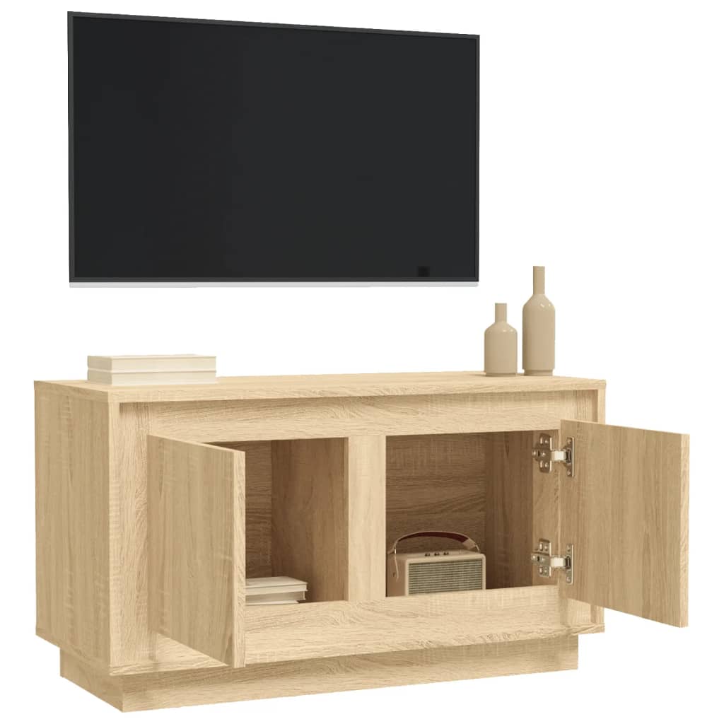 vidaXL Móvel de TV 80x35x45 cm derivados de madeira carvalho sonoma