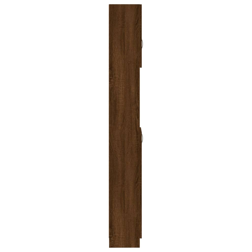 vidaXL Armário WC 32x25,5x190cm derivados de madeira carvalho castanho