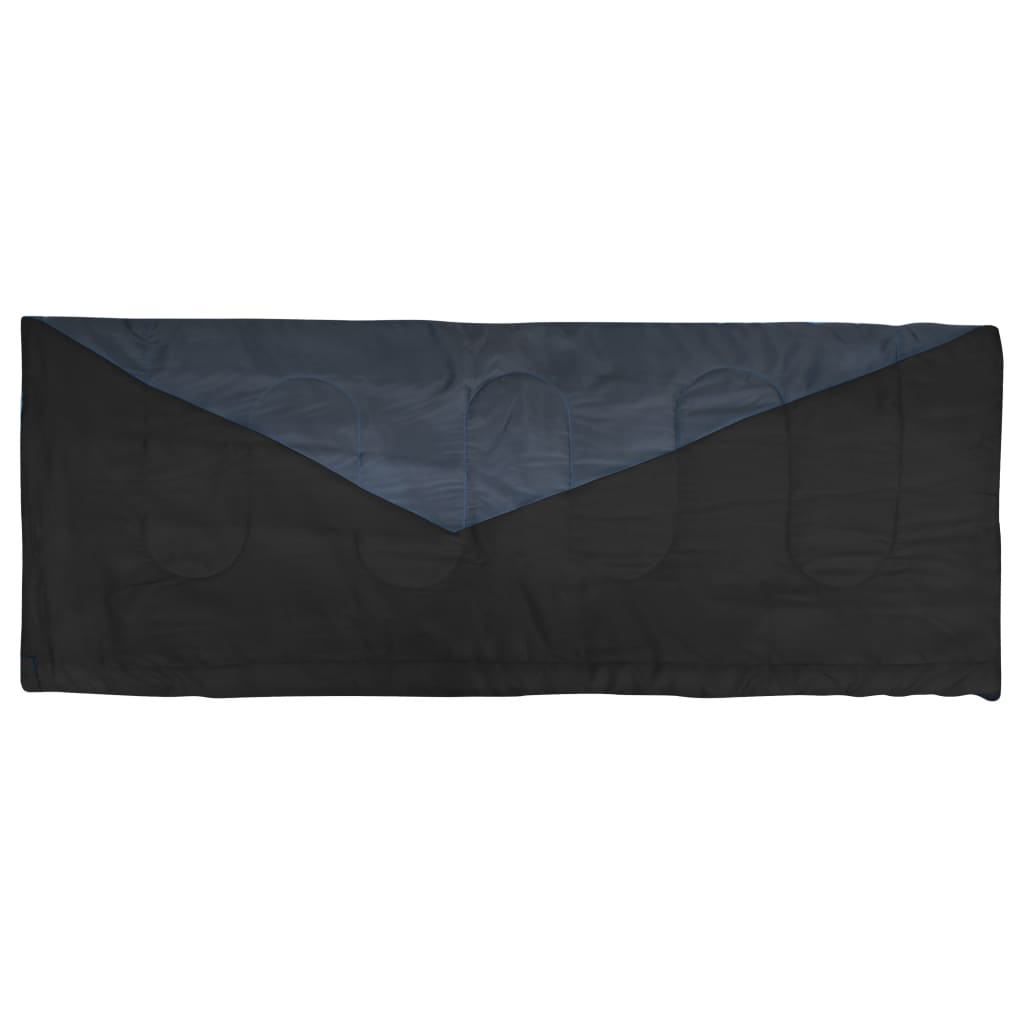 vidaXL Saco-cama de campismo leve tipo envelope 2 pcs 1100g 10 ºC preto