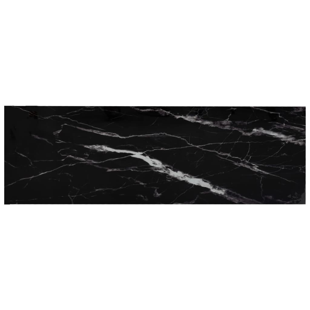 vidaXL Estante 100x36x90 cm vidro temperado transparente/mármore preto