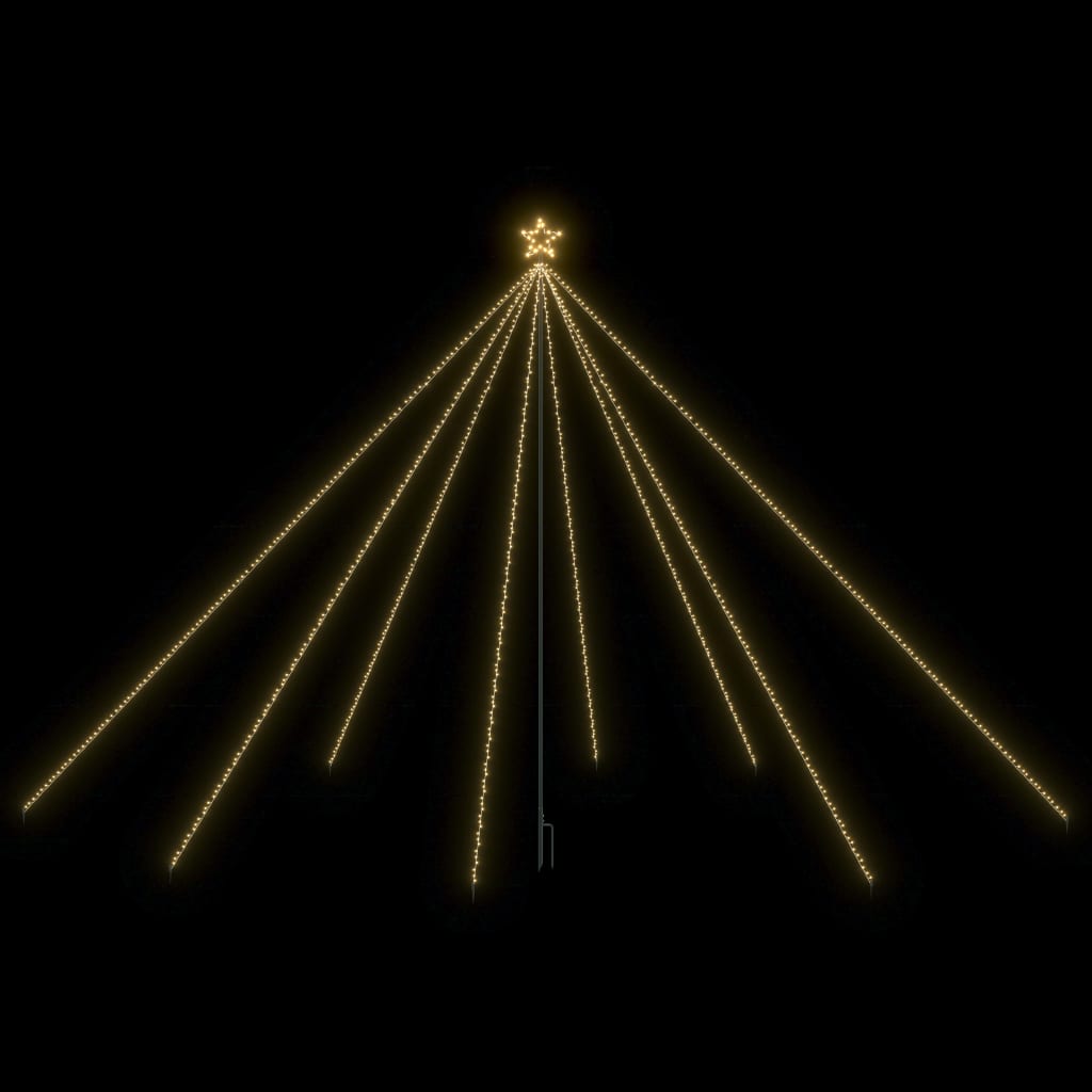 vidaXL Iluminação cascata p/ árvore Natal int/ext 800 luzes LED 5 m