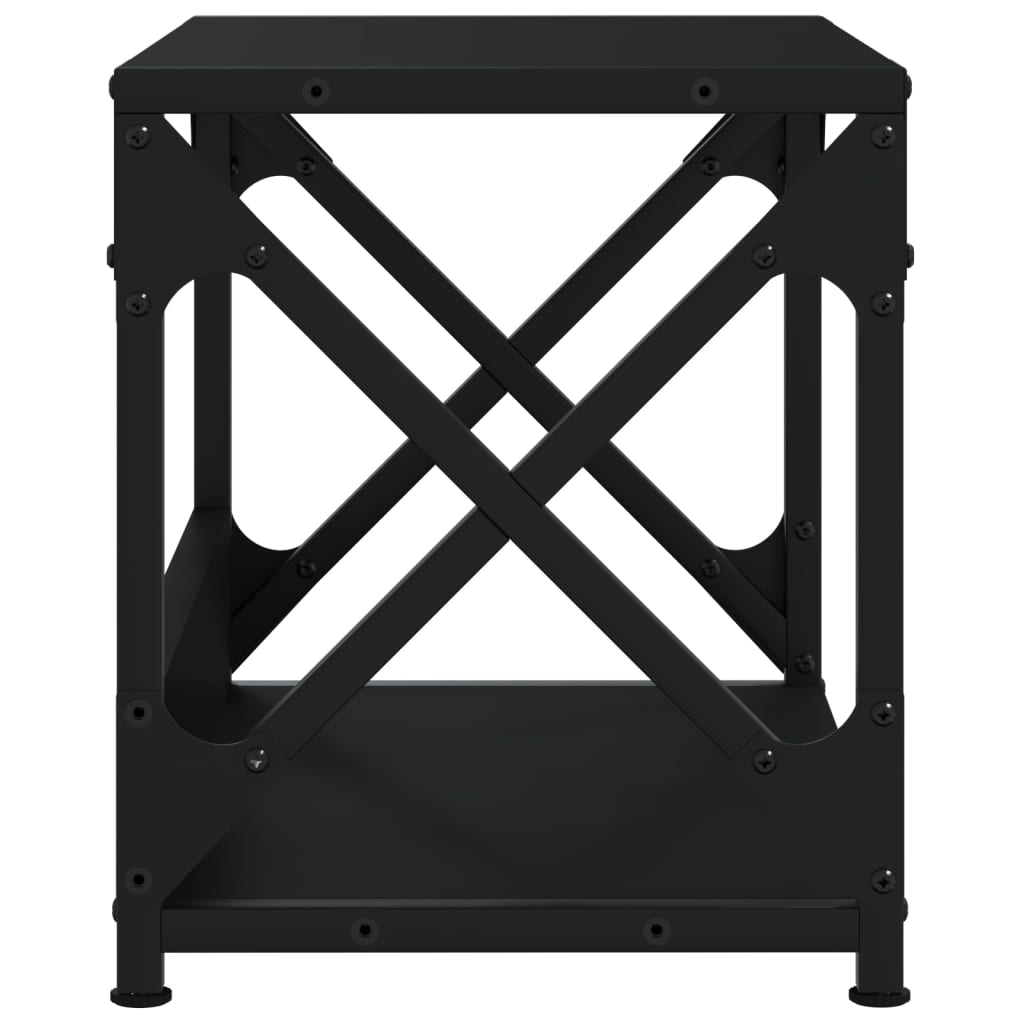 vidaXL Suporte impressora 2 prateleiras 44x26x31,5 deriv.madeira preto