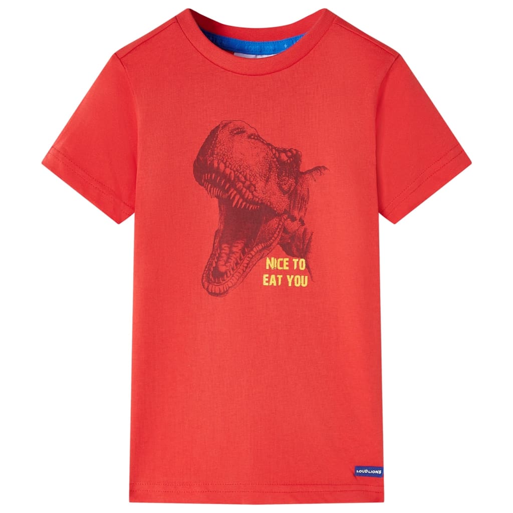 T-shirt para criança vermelho 92