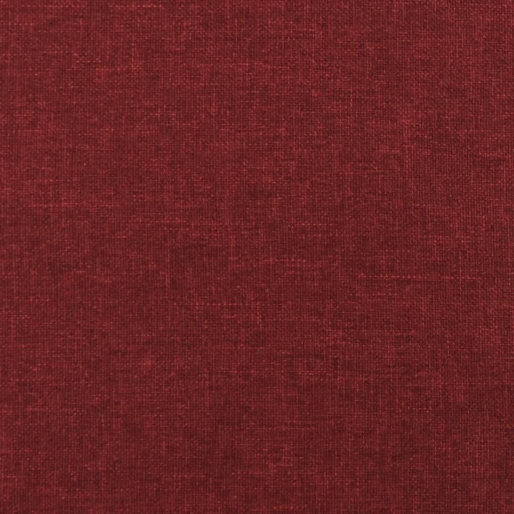vidaXL Sofá-cama 2 lugares com duas almofadas tecido vermelho tinto