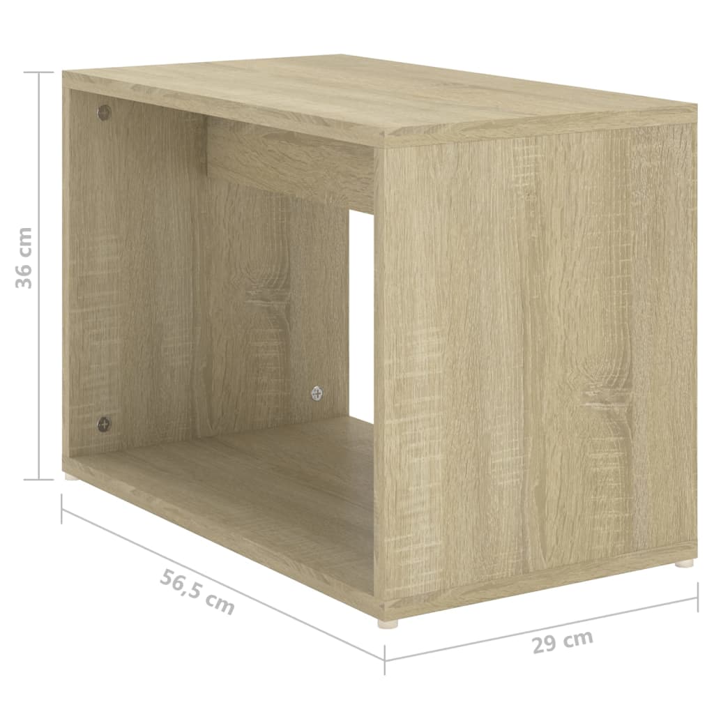 vidaXL 3 pcs conjunto de mesas de centro 60x60x38 cm carvalho sonoma