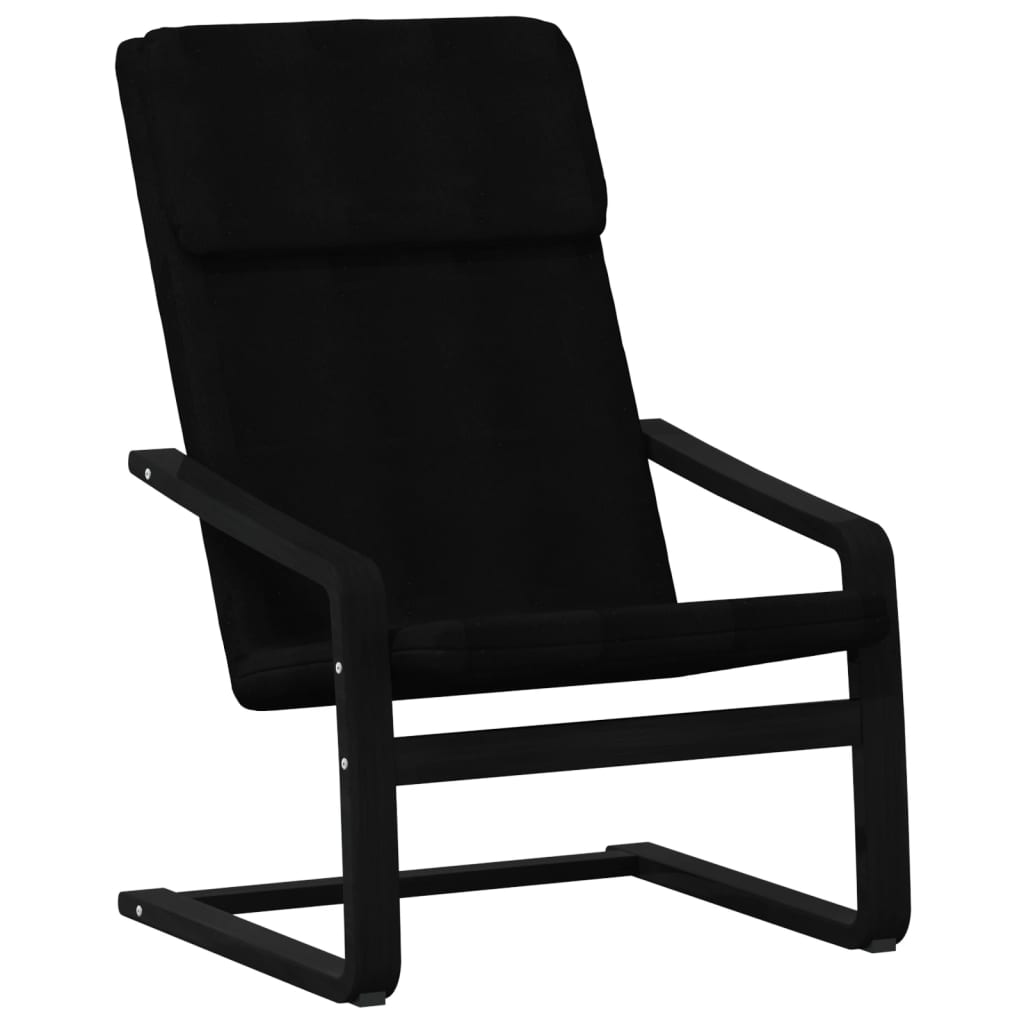 vidaXL Cadeira de descanso tecido preto