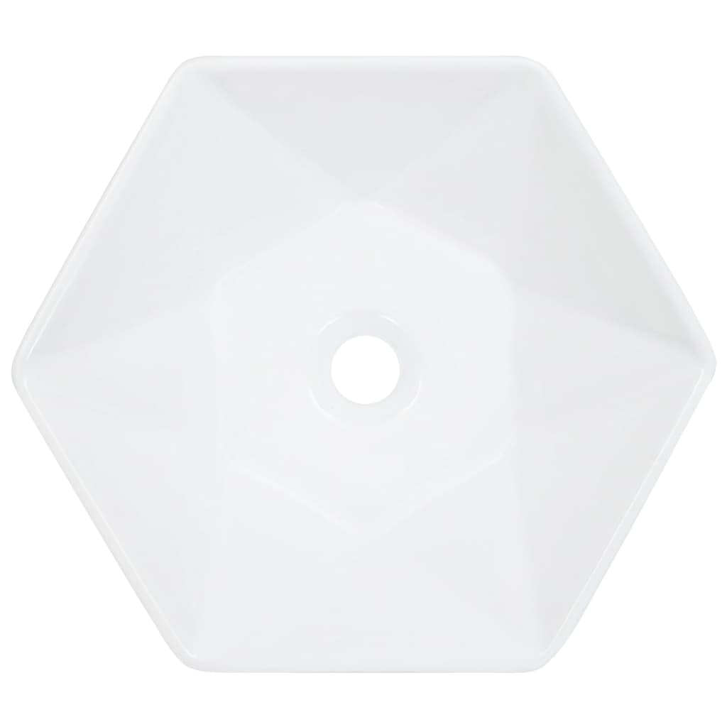 vidaXL Lavatório 41x36,5x12 cm cerâmica branco