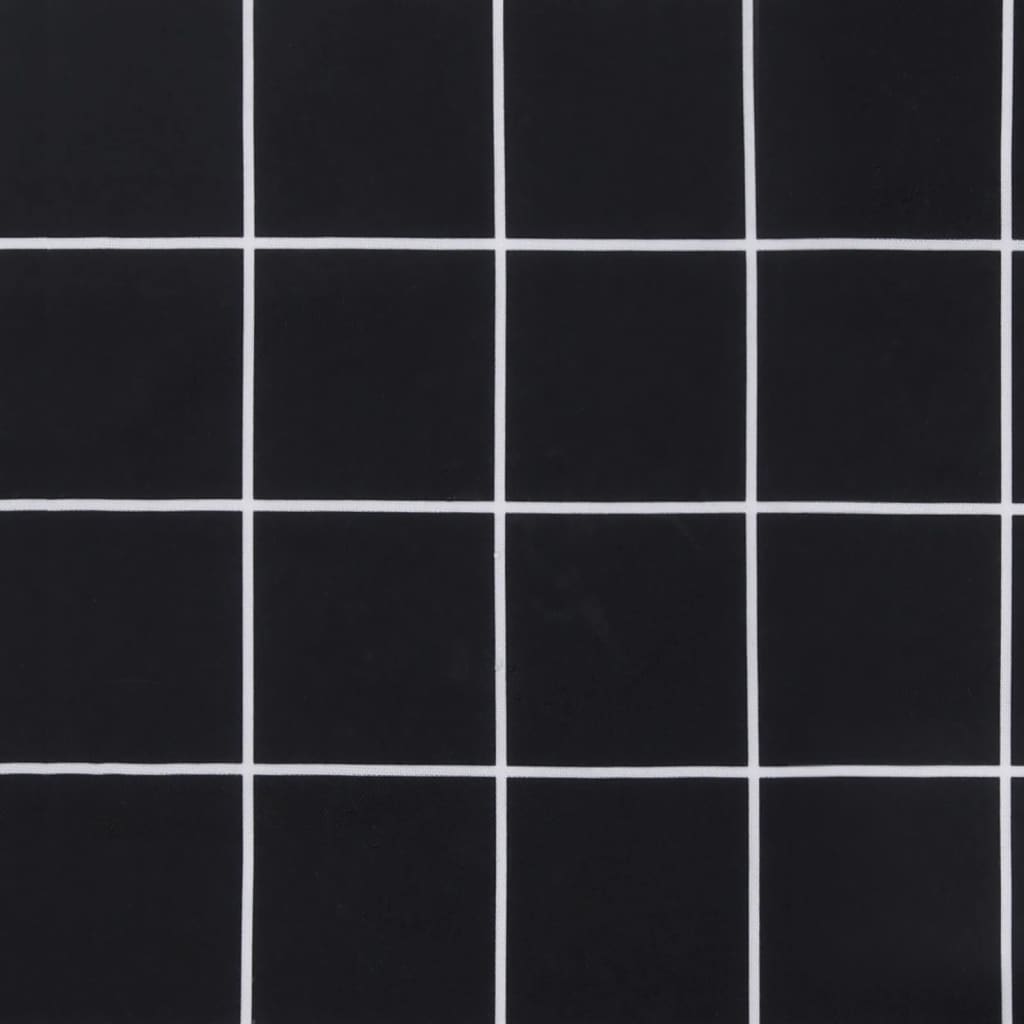 vidaXL Almofadão para sofá de paletes 50x50x12 cm tecido xadrez preto