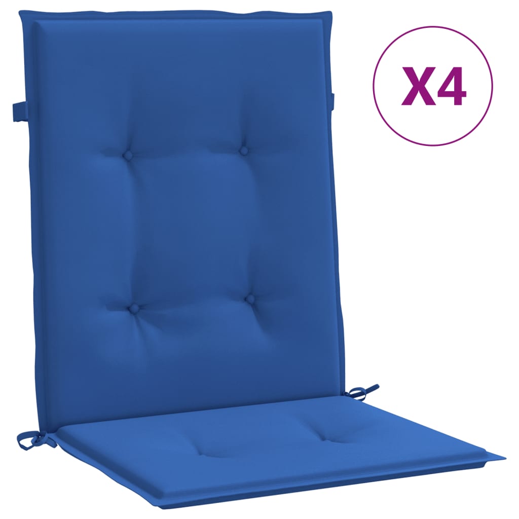 vidaXL Almofadões lombares p/ cadeiras de jardim 4pcs oxford azul real