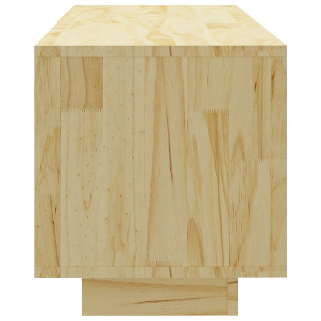 vidaXL Móvel de TV 110x30x33,5 cm madeira de pinho maciça branco