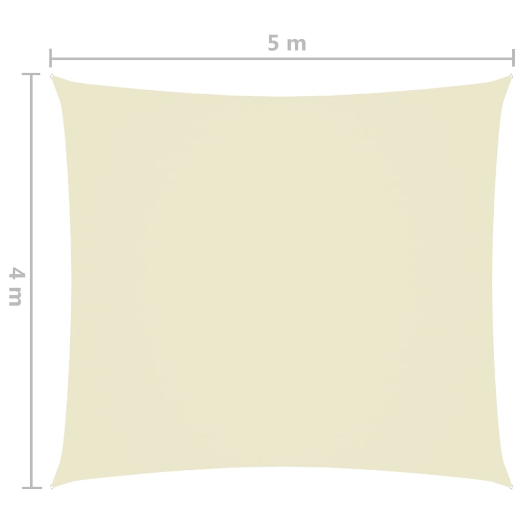 vidaXL Guarda-Sol tecido Oxford retangular 4x5 m creme