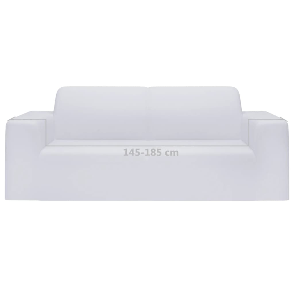 vidaXL Capa de sofá elástica 2 lugares jersey de poliéster branco