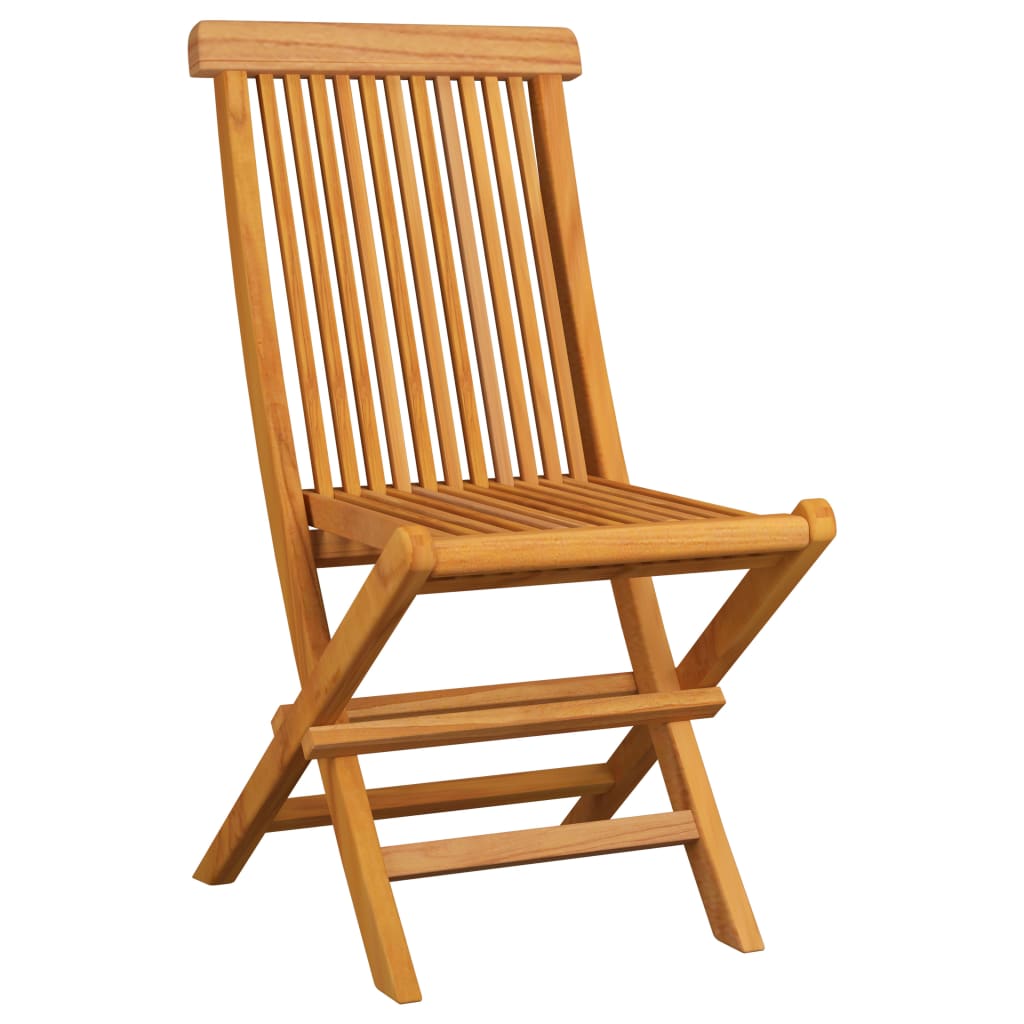 vidaXL Cadeiras de jardim dobráveis 6 pcs madeira de teca maciça