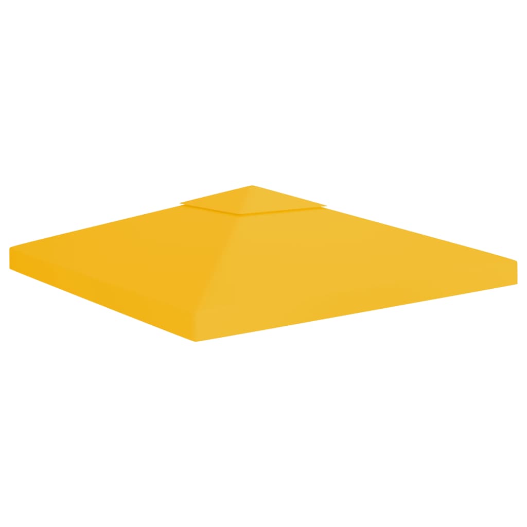 vidaXL Cobertura de gazebo com 2 camadas 310 g/m² 3x3 m amarelo