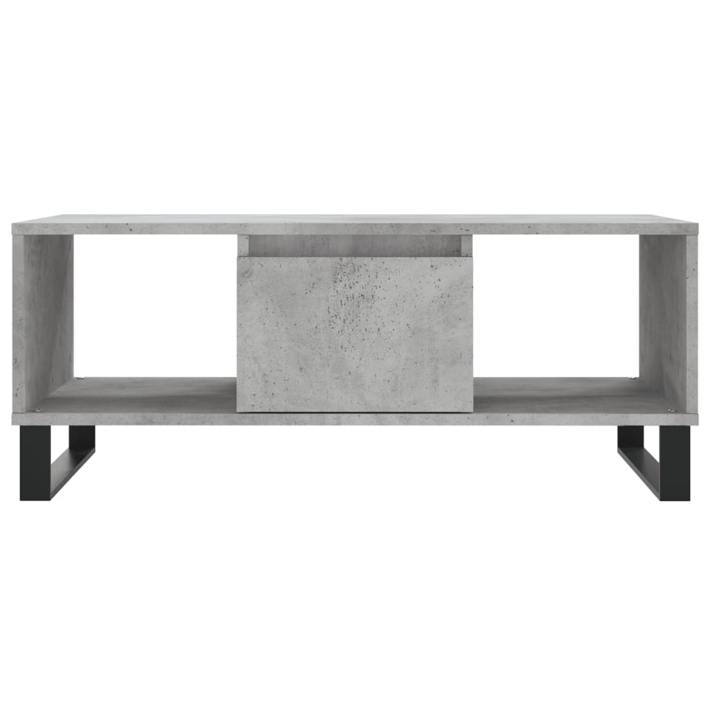 vidaXL Mesa de centro 90x50x36,5 cm derivados madeira cinzento cimento