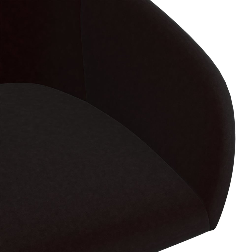 vidaXL Cadeiras de jantar giratórias 6 pcs veludo preto