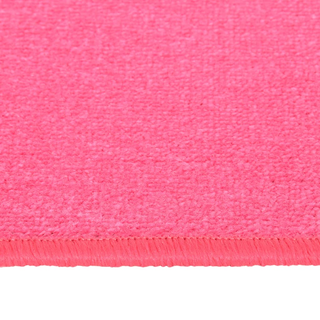 vidaXL Tapetes de quarto shaggy pelo alto 3 pcs rosa