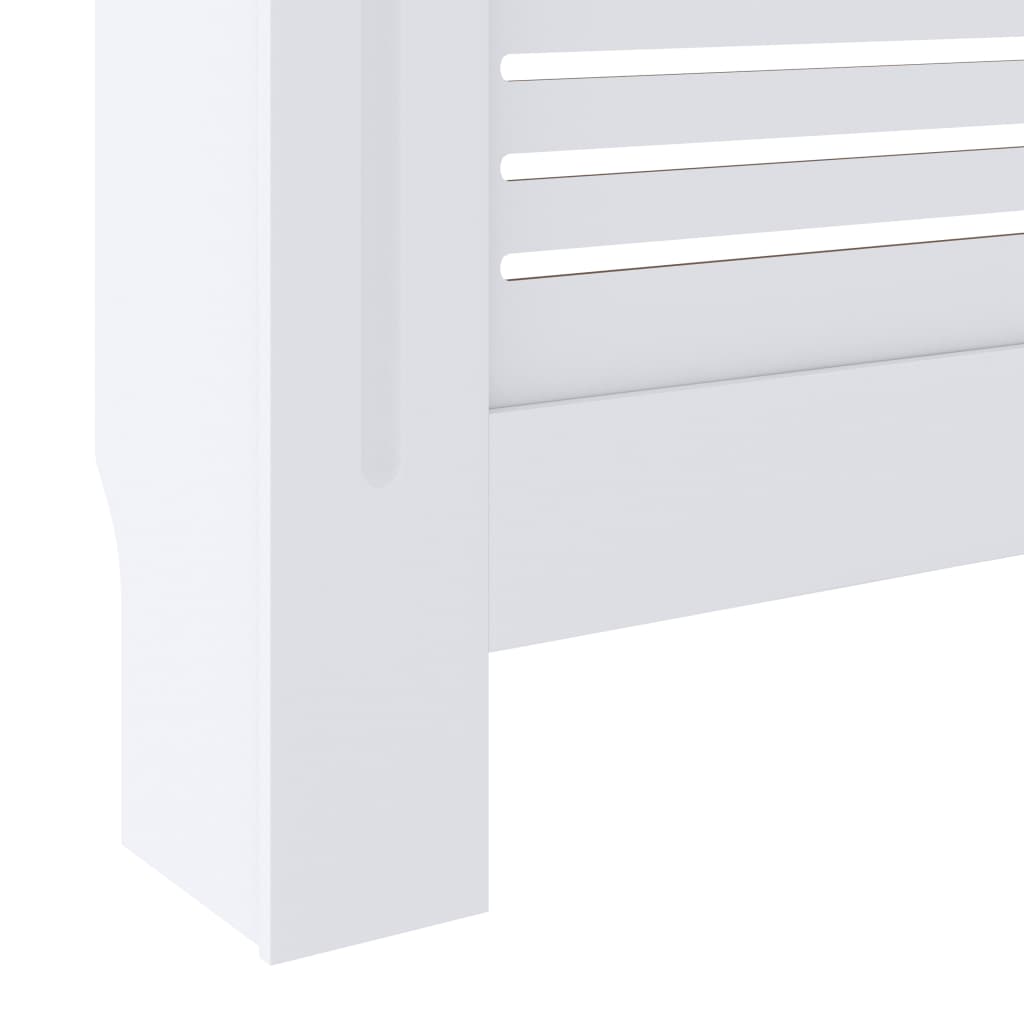 vidaXL Cobertura de radiador MDF 205 cm branco
