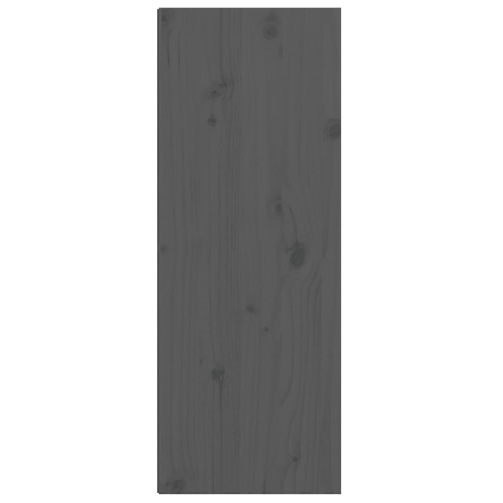 vidaXL Armário de parede 30x30x80 cm madeira de pinho maciça cinza