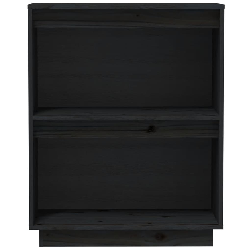 vidaXL Armário consola 60x34x75 cm pinho maciço preto