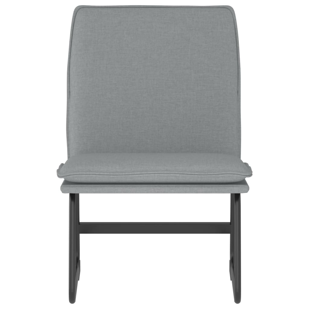 vidaXL Cadeira lounge 52x75x76 cm tecido cinzento-claro
