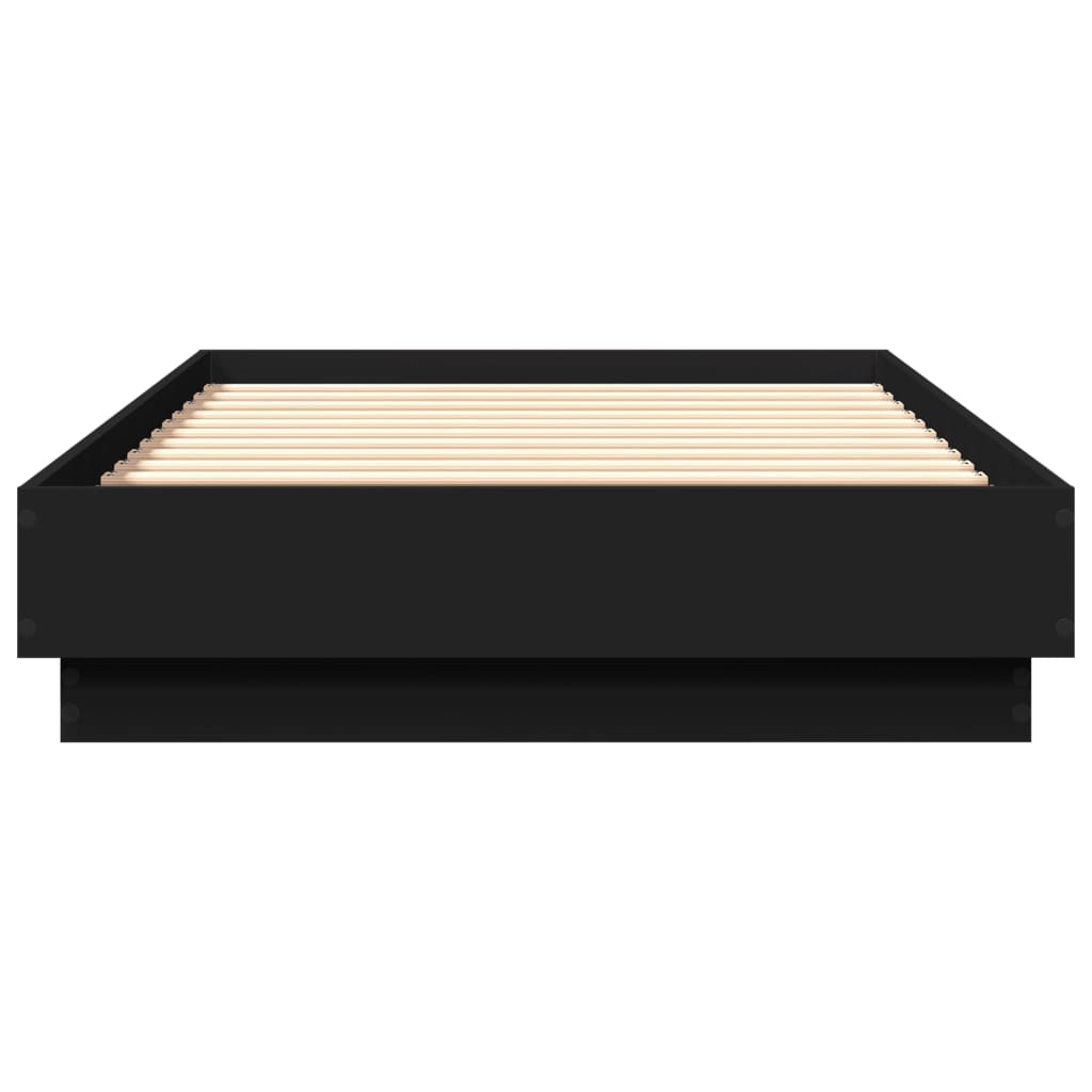 vidaXL Estrutura de cama 90x190 cm derivados de madeira preto