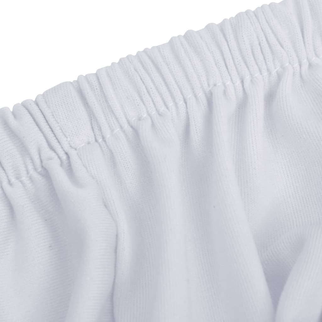 vidaXL Capa de sofá elástica em jersey de poliéster branco
