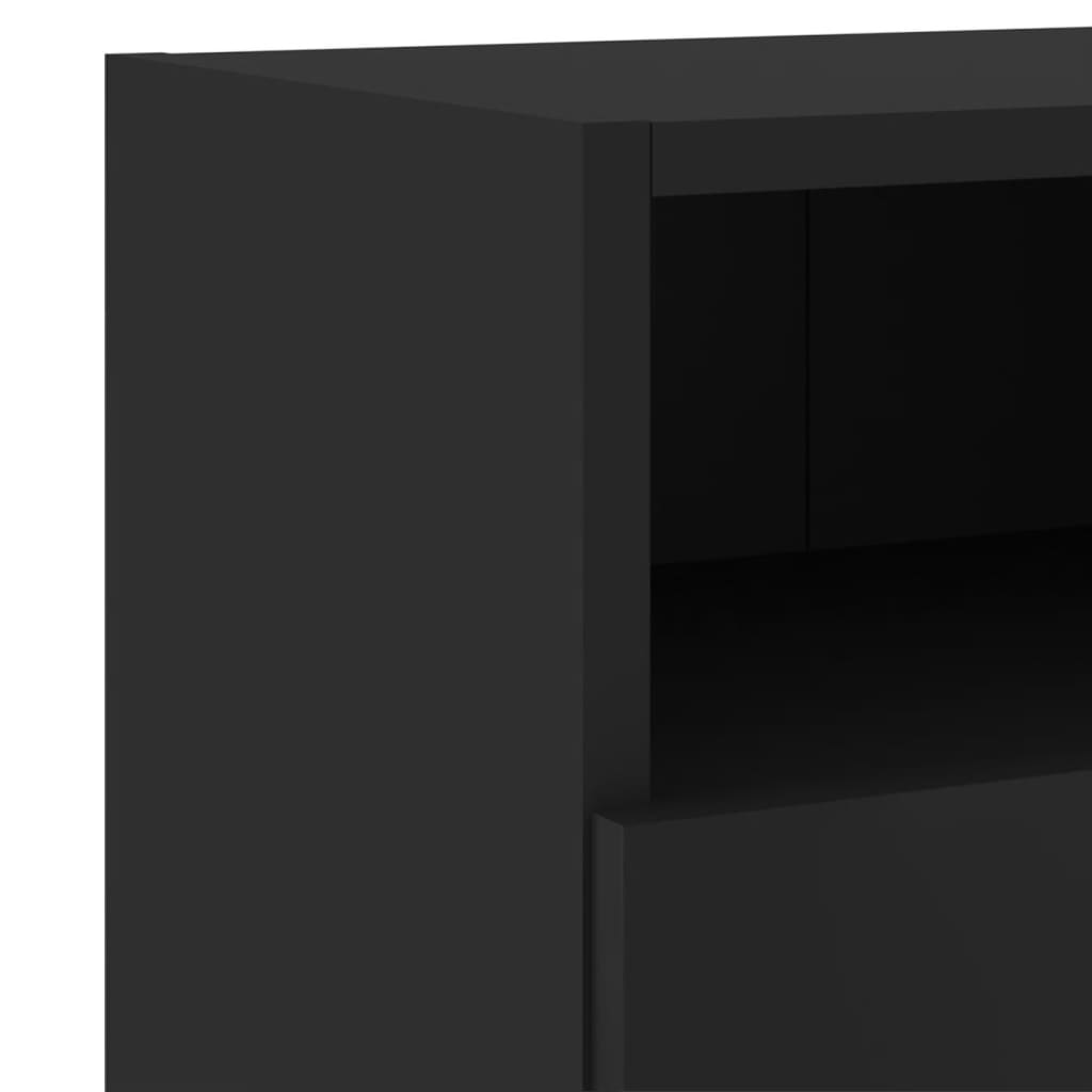 vidaXL Móvel de parede p/ TV 60x30x30 cm derivados de madeira preto