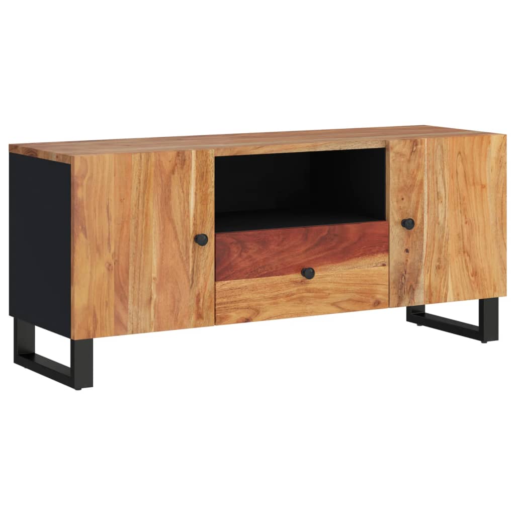 vidaXL Móvel de TV 105x33,5x46 cm acácia maciça/derivados madeira