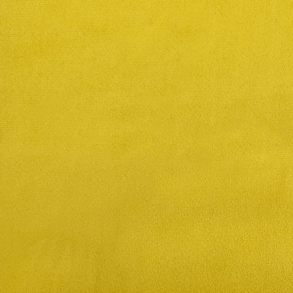 vidaXL Apoio de pés 77x55x31 cm veludo amarelo
