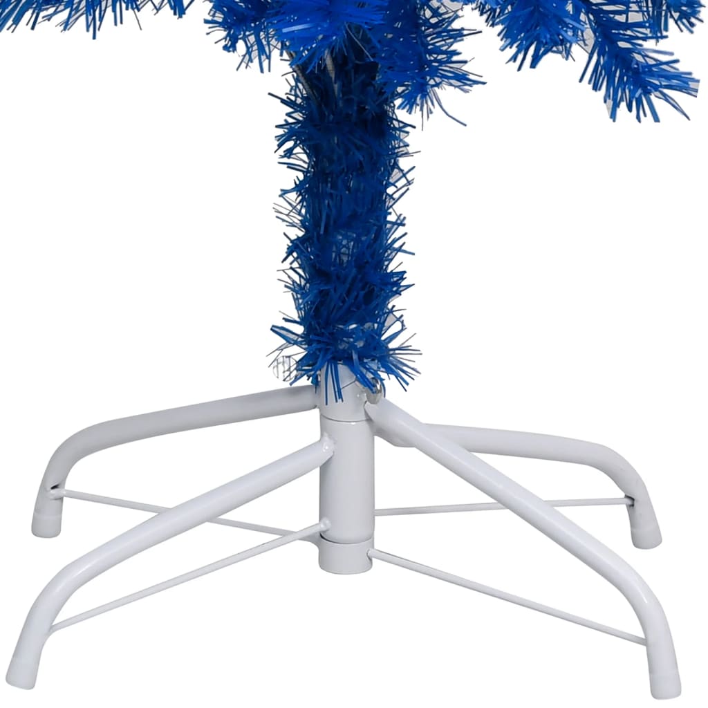 vidaXL Árvore Natal artificial pré-iluminada c/ bolas 240cm PVC azul