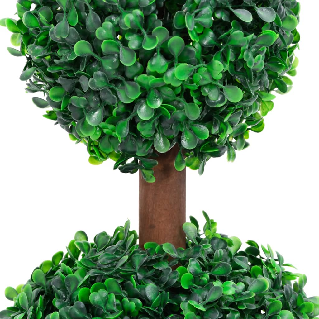 vidaXL Planta artificial buxo em forma de esfera com vaso 60 cm verde