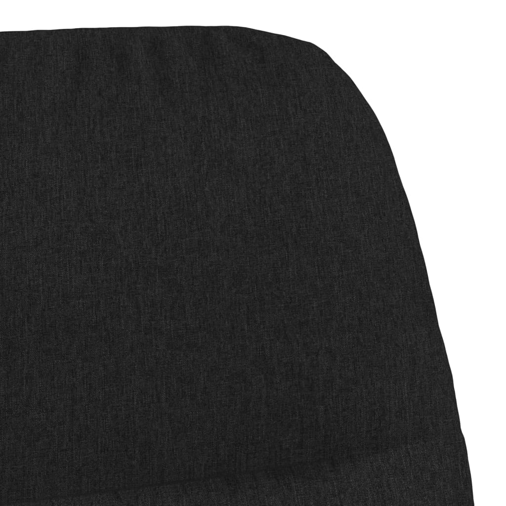 vidaXL Cadeira de baloiço com banco tecido cor preto