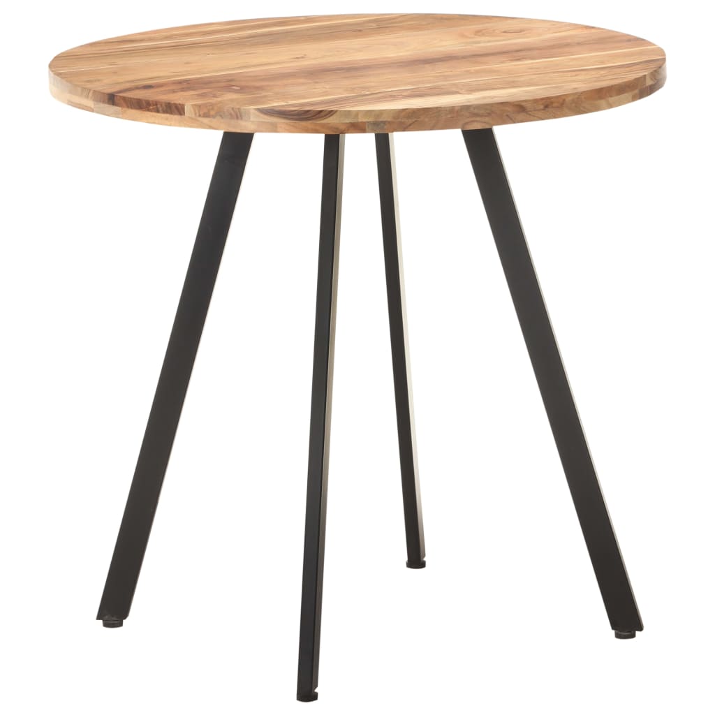 vidaXL Mesa de jantar 80 cm madeira de acácia maciça