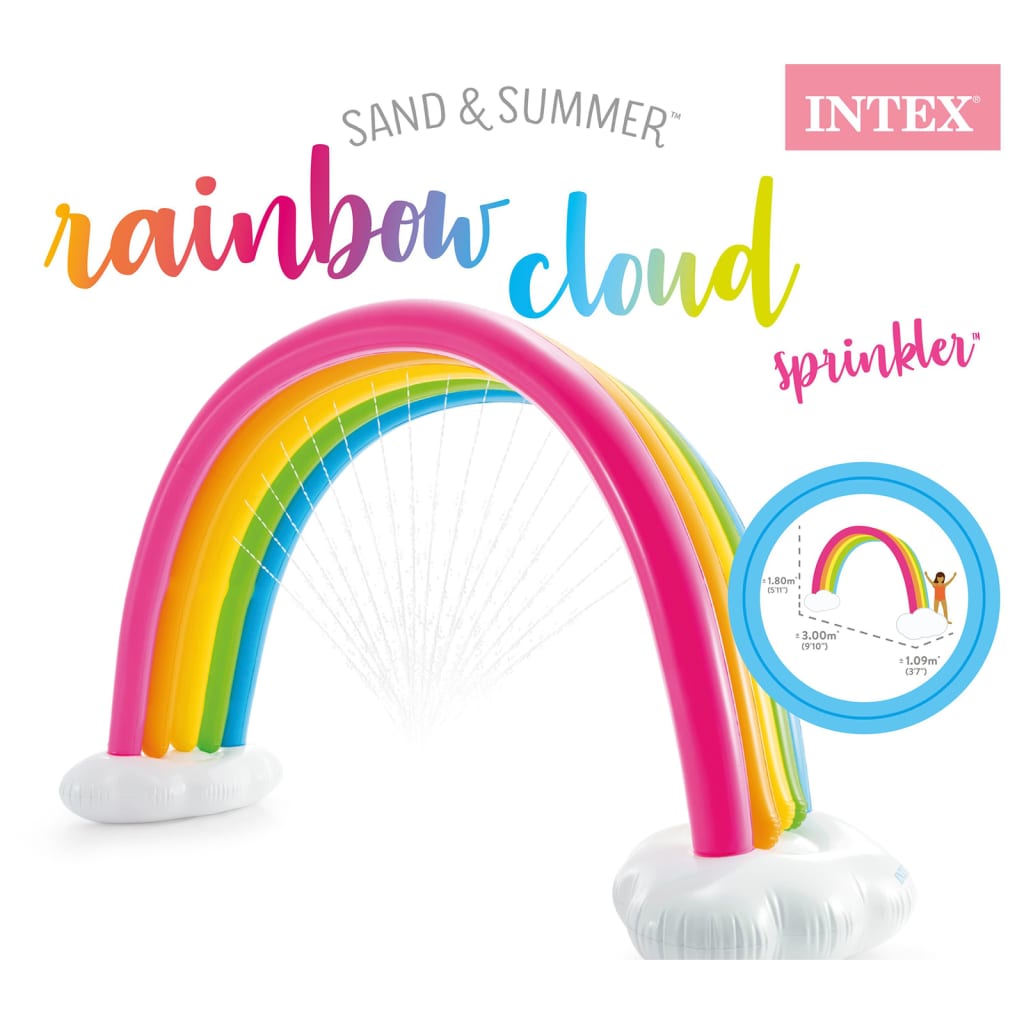 Intex Pulverizador nuvens e arco-íris 300x109x180 cm multicor