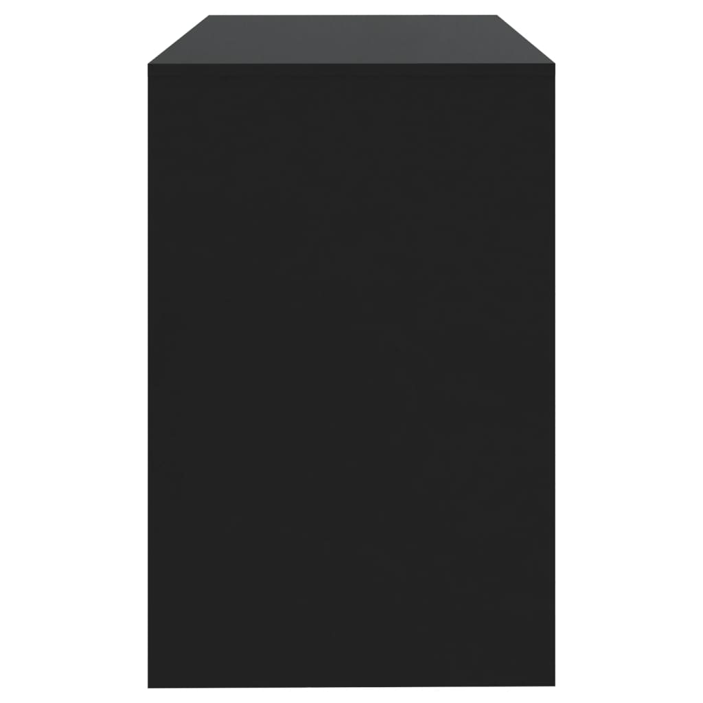 vidaXL Secretária 101x50x76,5 cm aglomerado preto