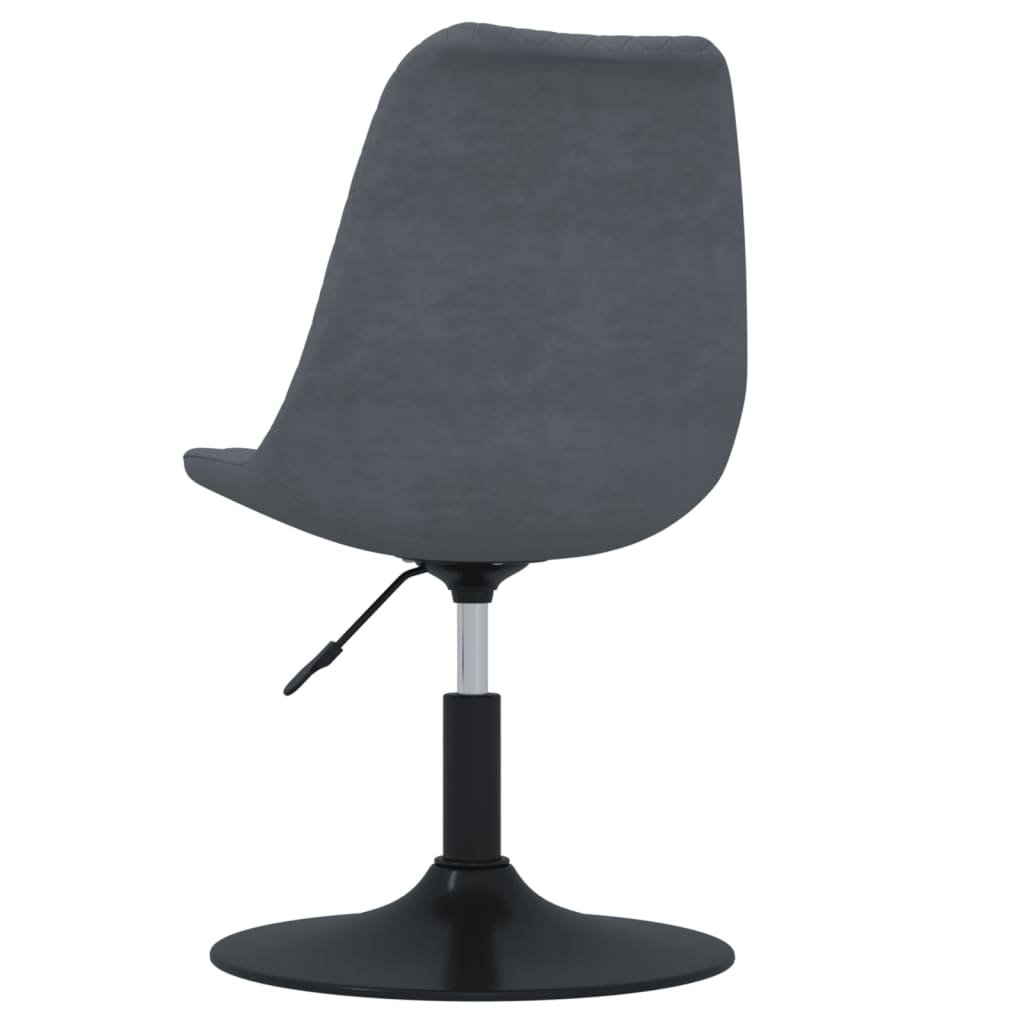 vidaXL Cadeiras de jantar giratórias 6 pcs veludo cinzento-escuro