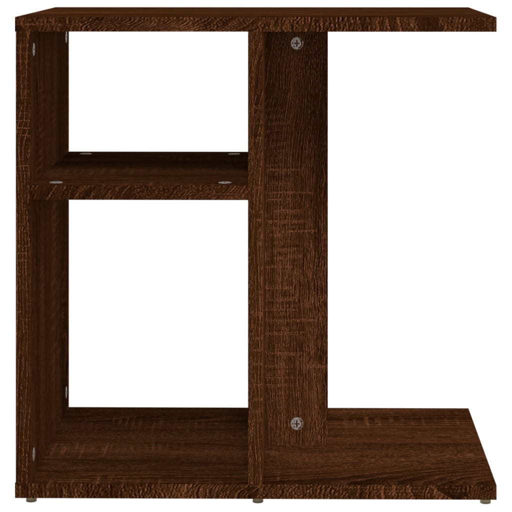 vidaXL Mesa de apoio 50x30x50 cm derivados madeira carvalho castanho